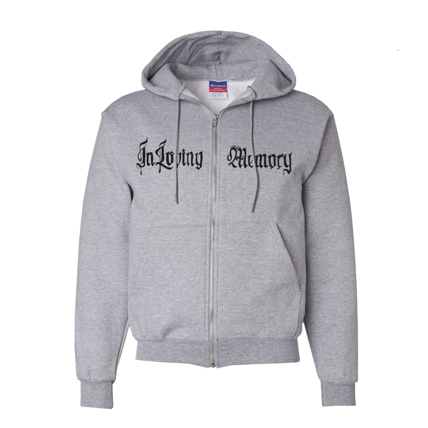 Angel Devil Zip Hoodie - Light Steel