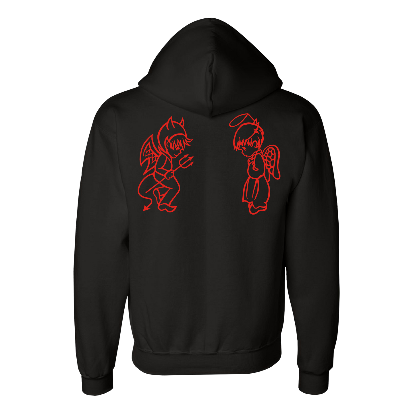 Angel Devil Champion Zip Hoodie - Black