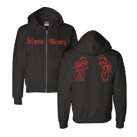 Angel Devil Champion Zip Hoodie - Black